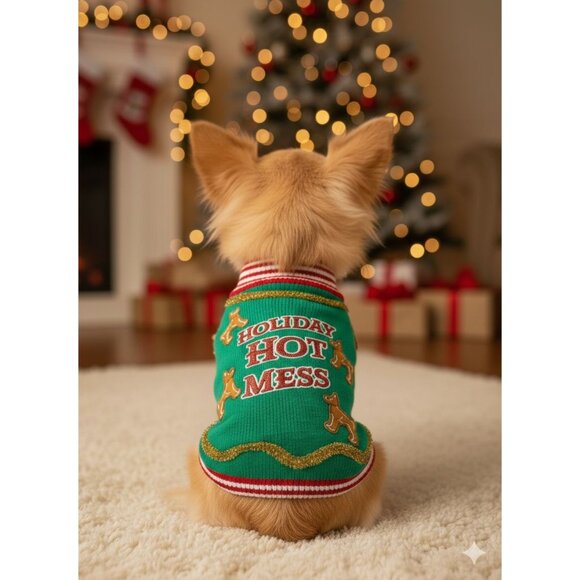 Merry & Bright Holiday Hot Mess Sweater M - Picture 1 of 9